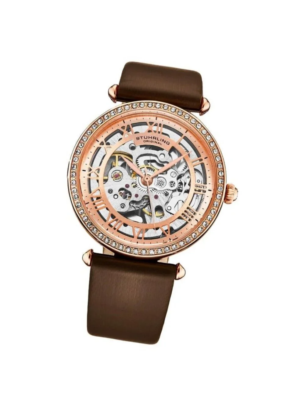 NWT Stuhrling Original Legacy Automatic Rose Gold Dial Ladies Watch